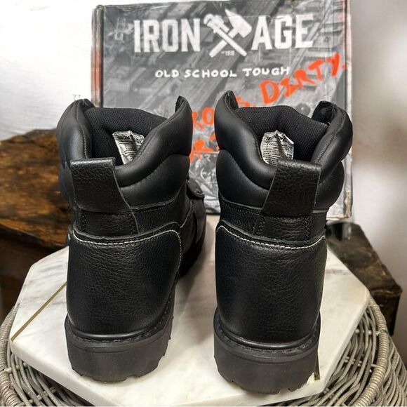 IRON AGE GROUNDBREAKER METATARSAL GUARD Leather Steel Toe Work Boots Size 11 W - Picture 8 of 15